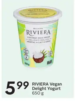 Sobeys RIVIERA Vegan Delight Yogurt offer