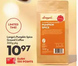 Longo's Pumpkin Spice Ground Coffee offer
