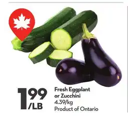 Longo's Fresh Eggplant or Zucchini offer