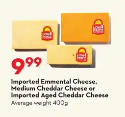 Longo's Imported Emmental Cheese, Medium Cheddar Cheese or Imported Aged Cheddar Cheese offer