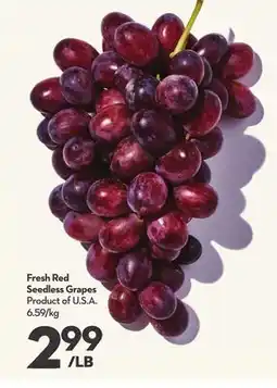 Longo's Fresh Red Seedless Grapes offer