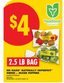 No Frills NO NAME NATURALLY IMPERFECT GREEN or MIXED PEPPERS, 2.5 LB BAG offer