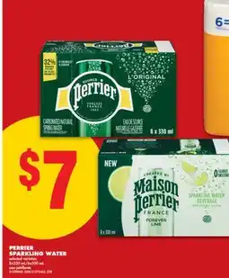 No Frills PERRIER SPARKLING WATER, 8x330 mL/6x500 mL offer