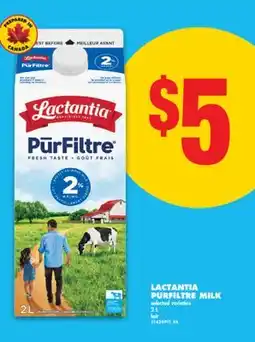 No Frills LACTANTIA PURFILTRE MILK, 2 L offer