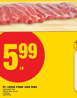 No Frills ST. LOUIS PORK SIDE RIB offer