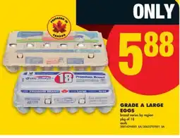 No Frills GRADE A LARGE EGGS, pkg of 18 offer