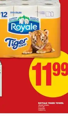No Frills ROYALE TIGER TOWEL, 6 = 12 rolls offer