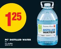 No Frills PC DISTILLED WATER, 4 L offer
