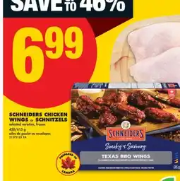 No Frills SCHNEIDERS CHICKEN WINGS OR SCHNITZELS, 450/615 G offer