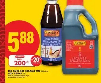 No Frills LEE KUM KEE SESAME OIL 445 mL or SOY SAUCE 1.9 L offer