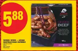 No Frills WONG WING or ASIAN INSPIRATIONS ENTRÉES, 400 g offer
