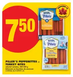 No Frills PILLER'S PEPPERETTES or TURKEY BITES, 300-500 g offer