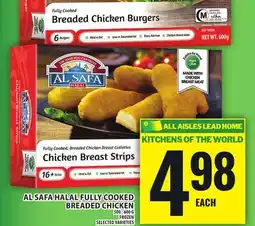 Food Basics AL SAFA HALAL FULLY COOKED BREADED CHICKEN offer