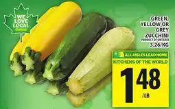 Food Basics GREEN, YELLOW OR GREY ZUCCHINI offer