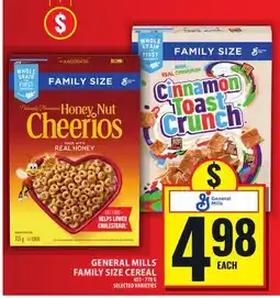 Food Basics GENERALMILLS FAMILY SIZE CEREAL offer