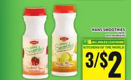 Food Basics HANS SMOOTHIES offer