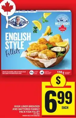 Food Basics HIGH LINER BREADED AND BATTERED FAMILY PACK FISH FILLET offer