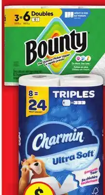 Food Basics CHARMIN ULTRASOFT BATHROOM TISSUE OR BOUNTY PAPER TOWEL offer