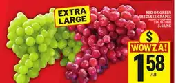 Food Basics RED OR GREEN SEEDLESS GRAPES offer