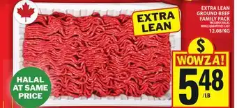 Food Basics EXTRA LEAN GROUND BEEF FAMILY PACK offer