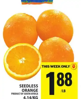 Food Basics SEEDLESS ORANGE offer