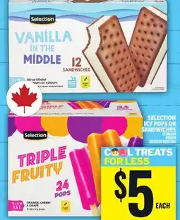Food Basics SELECTION ICY POPS OR SANDWICHES offer