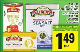 Food Basics AURORA SEA SALT OR BOUILLON CUBES OR MOLISANA OR AURORA TOMATOES offer