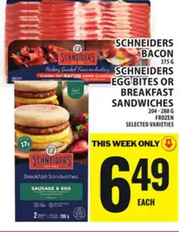Food Basics SCHNEIDERS BACON OR SCHNEIDERS EGG BITES OR BREAKFAST SANDWICHES offer