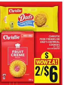 Food Basics CHRISTIE PEEKFREANS OR DAD'S OATMEAL COOKIES offer