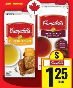 Food Basics CAMPBELL'S CHICKEN, BEEF BROTH offer