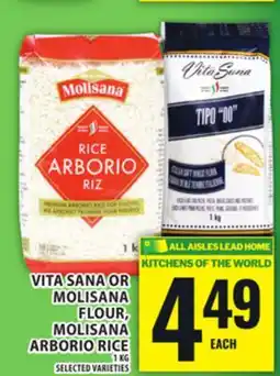 Food Basics VITA SANA OR MOLISANA FLOUR, MOLISANA ARBORIO RICE offer