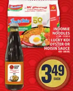 Food Basics INDOMIE NOODLES OR LUCKY KOI OYSTER OR HOISIN SAUCE offer