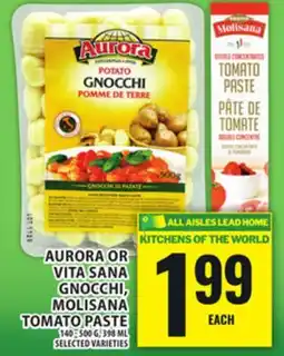 Food Basics AURORA OR VITA SANA GNOCCHI, MOLISANA TOMATO PASTE offer