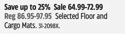 Canadian Tire Selected Floor and Cargo Mats offer