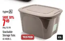 Canadian Tire Type A Stackable Storage Tote offer