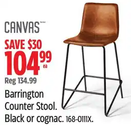 Canadian Tire Canvas Barrington Counter Stool. Black or cognac offer