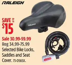 Canadian Tire Raleigh Selected Bike Locks, Saddles and Seat Cover offer