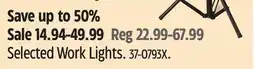 Canadian Tire MotoMaster Selected Work Lights offer
