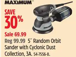Canadian Tire MAXIMUM 5˝ Random Orbit Sander with Cyclonic Dust Collection offer