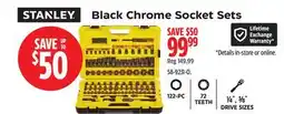 Canadian Tire Stanley Black Chrome Socket Sets offer