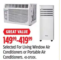 Canadian Tire For Living Selected For Living Window Air Conditioners or Portable Air Conditioners offer