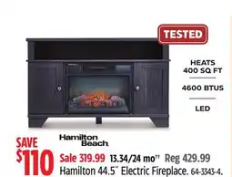 Canadian Tire Hamilton 44.5˝ Electric Fireplace offer