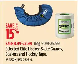 Canadian Tire Selected Elite Hockey Skate Guards, Soakers and Hockey Tape offer