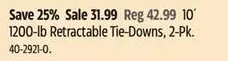 Canadian Tire Motomaster 1200-lb Retractable Tie-Downs, 2-Pk offer