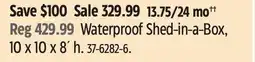 Canadian Tire ShelterLogic Waterproof Shed-in-a-Box, 10 x 10 x 8´ h offer