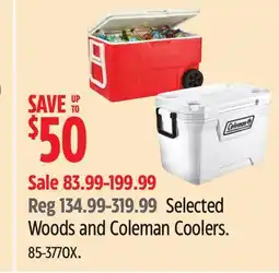 Canadian Tire Canvas Selected Woods and Coleman Coolers offer