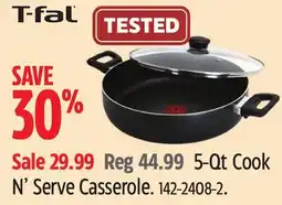 Canadian Tire T-Fal 5-Qt Cook N' Serve Casserole offer