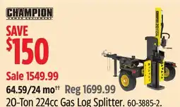 Canadian Tire Champion20-Ton 224cc Gas Log Splitter offer