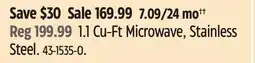 Canadian Tire Vida 1.1 Cu-Ft Microwave, Stainless Steel offer