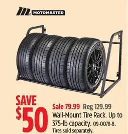 Canadian Tire MOTOMASTER Wall-Mount Tire Rack offer